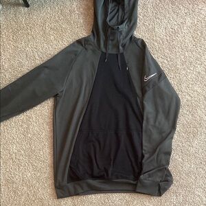 Nike Black and Gray Hoodie